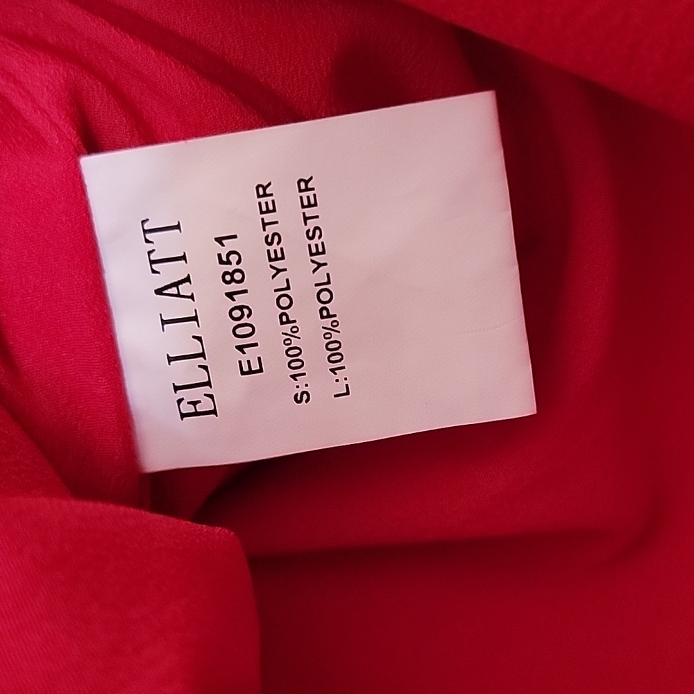 ELLIATT Red Ribbed Ruffled Skirt - Picture 4 of 7